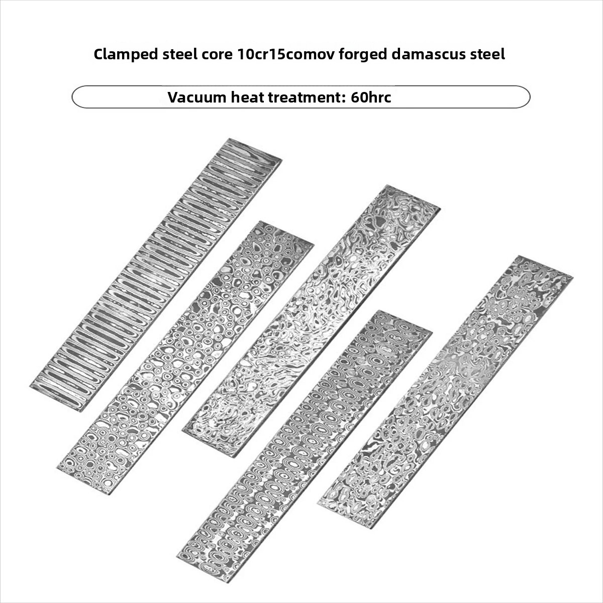 Knife Blade Blank Damascus Steel Forged - 50cm Long Hand‑Forged Damascus Steel Billet