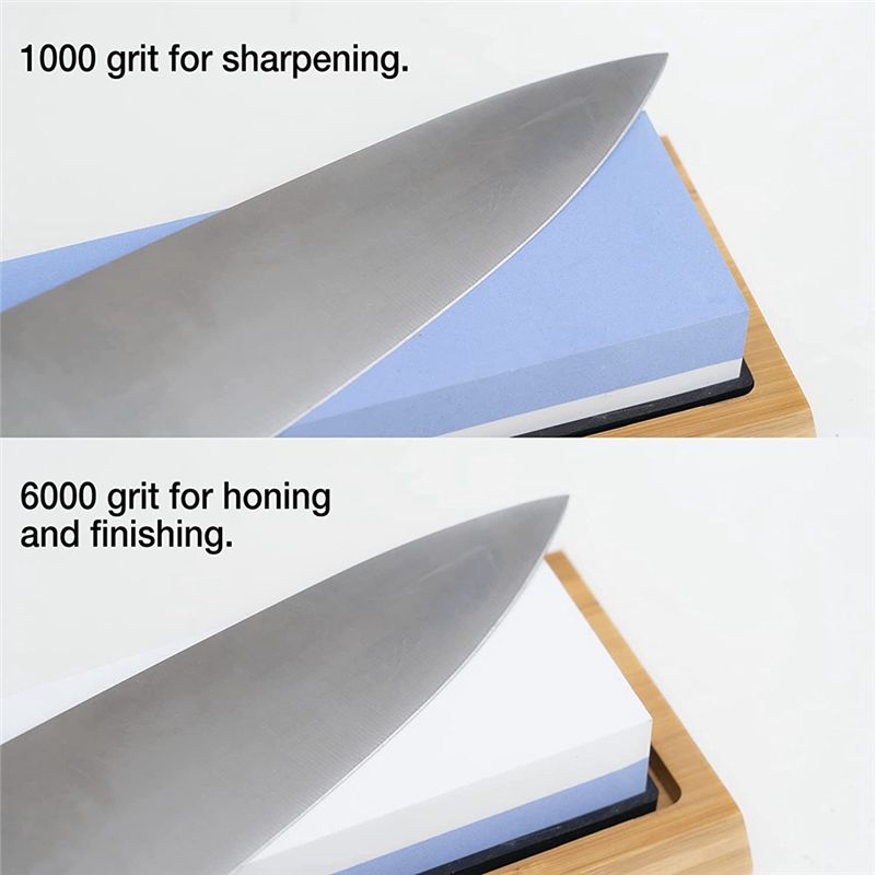 Knife Sharpening Stone Whetstone 1000 6000 - REST Whetstone Knife Sharpening Stone,Premium Whetstone
