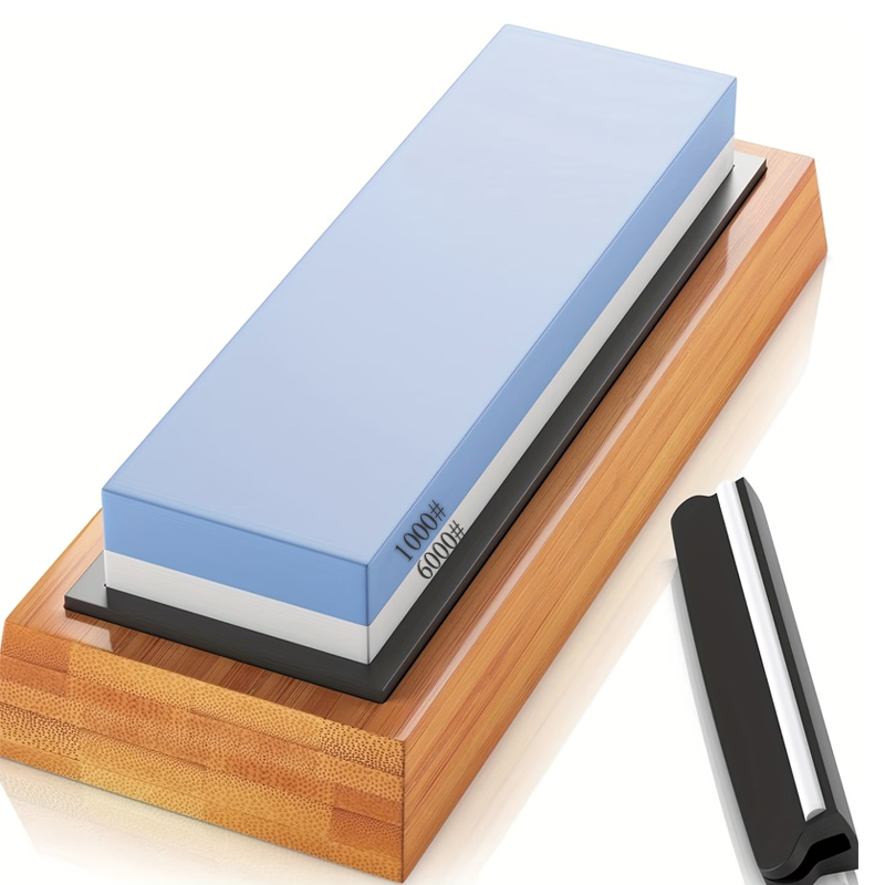 Knife Sharpening Stone Whetstone 1000 6000 - WXCOO Knife Sharpening Stone Set Dual