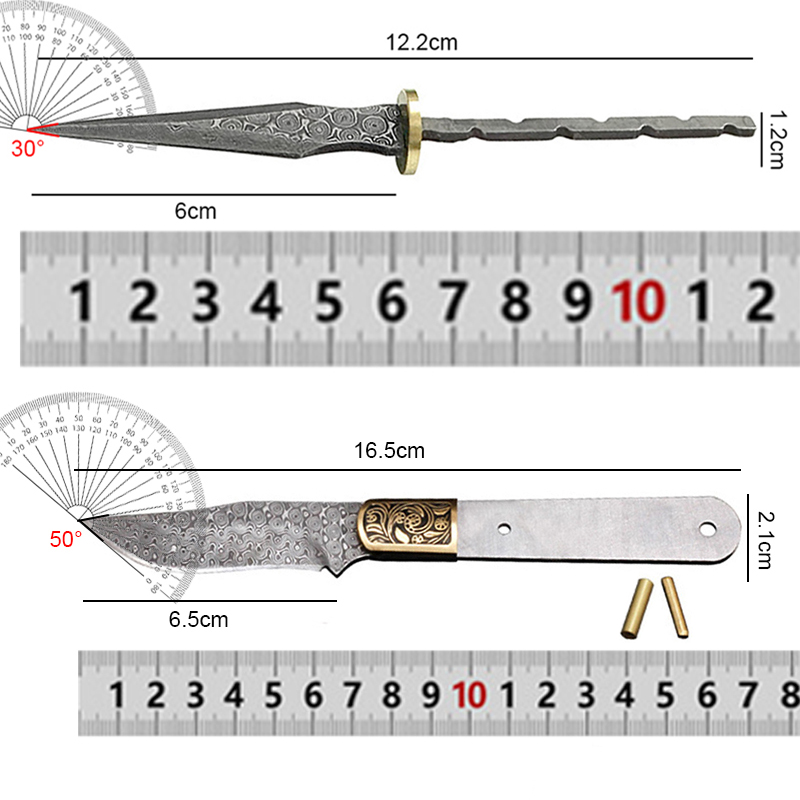 Hand Forged Damascus Steel Kni - огляд і ціна Knife Blade Blank Damascus Steel Forged