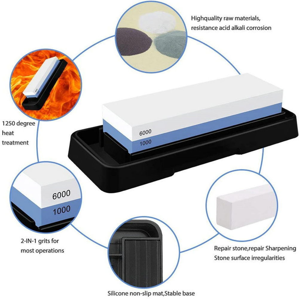 Knife Sharpening Stone Set 100 - огляд і ціна Knife Sharpening Stone Whetstone 1000 6000