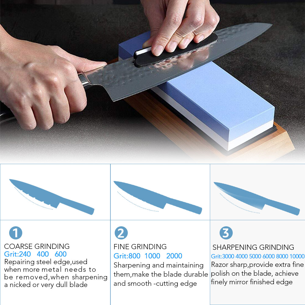 Knife Sharpener Whetstone Prof - огляд і ціна Knife Sharpening Stone Whetstone 1000 6000