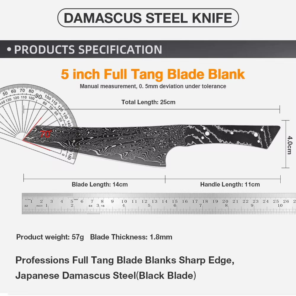 Japanese Damascus Steel Blanks - огляд і ціна Knife Blade Blank Damascus Steel Forged