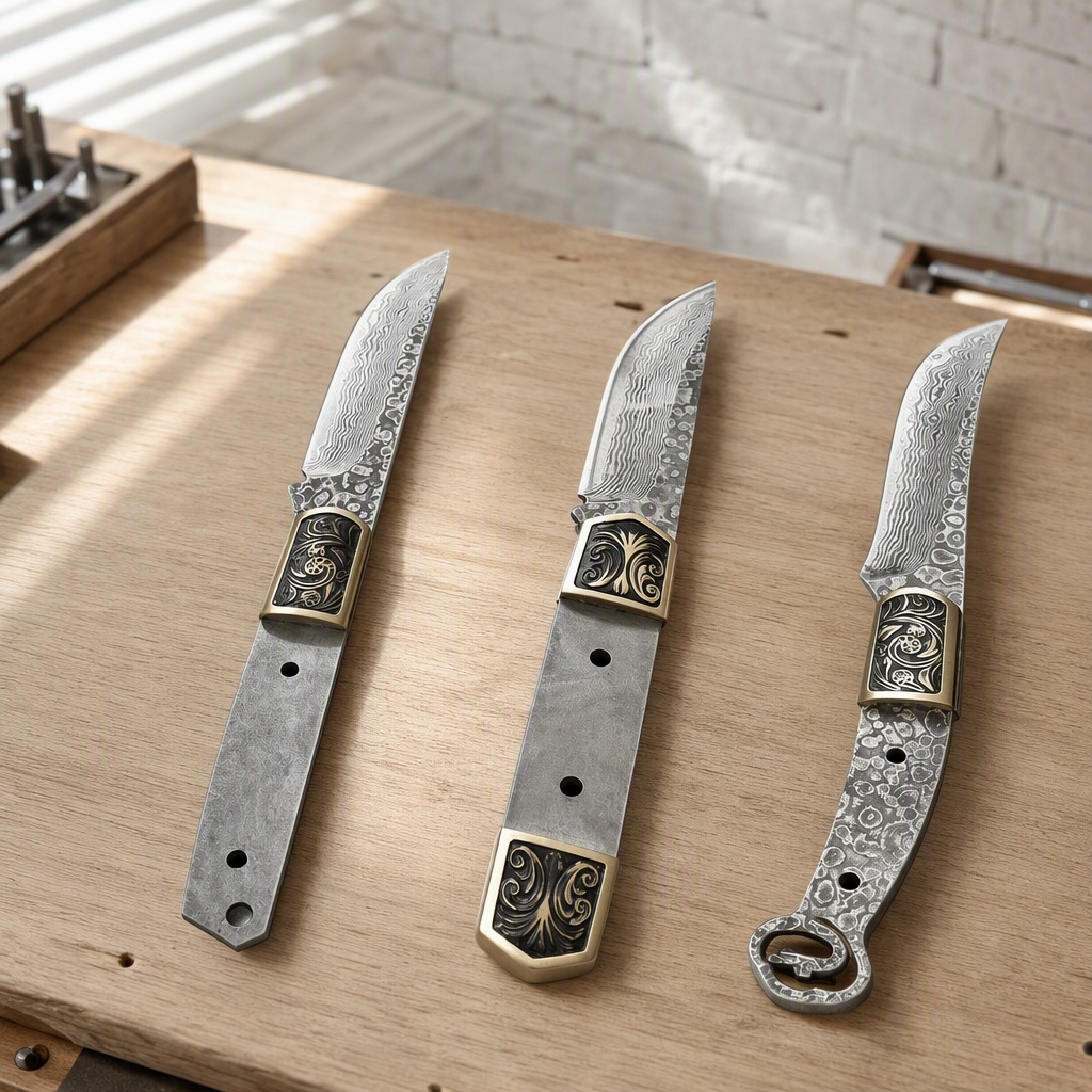 3 Style Vintage Outdoor Forged - огляд і ціна Knife Blade Blank Damascus Steel Forged