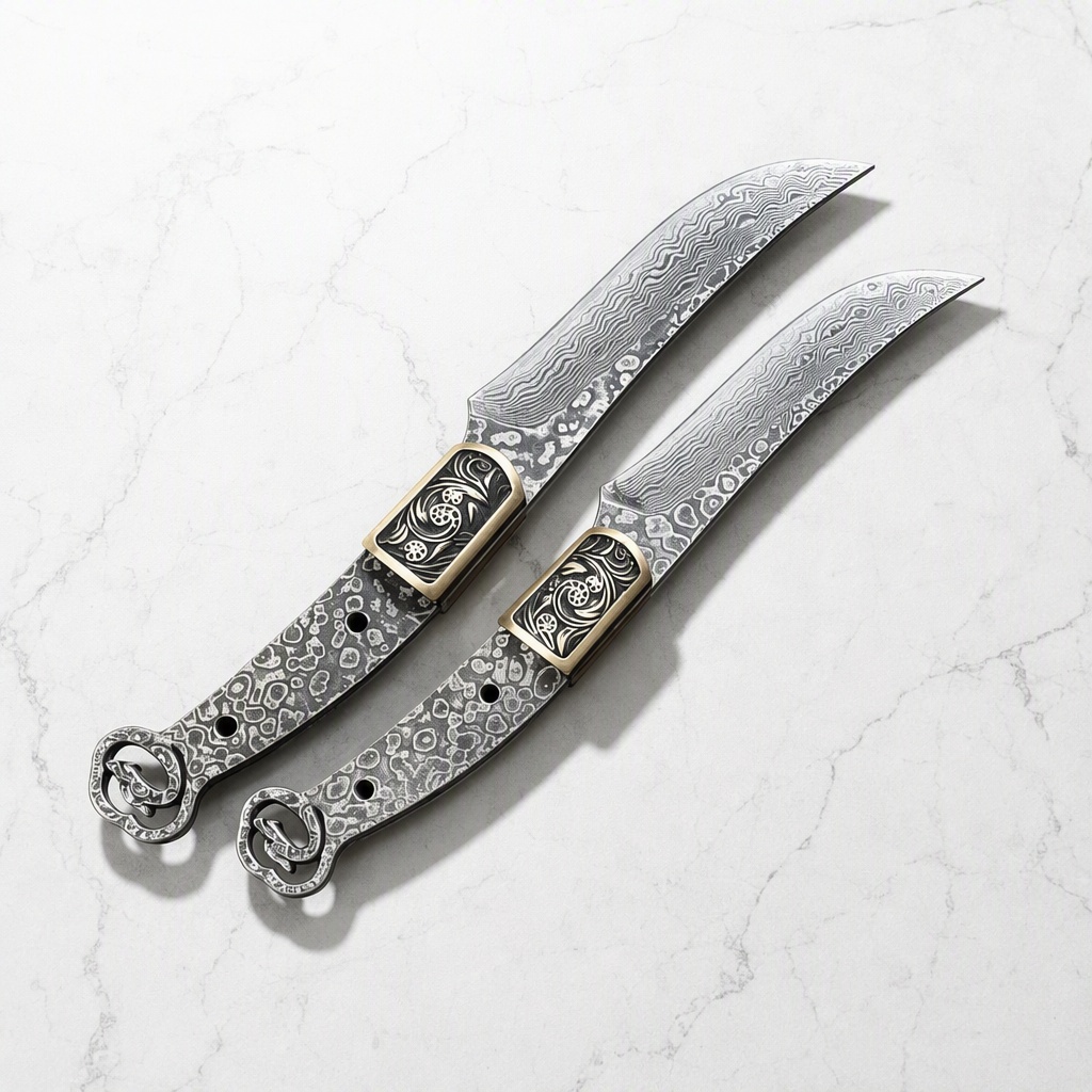 3 Style Vintage Outdoor Forged - огляд і ціна Knife Blade Blank Damascus Steel Forged